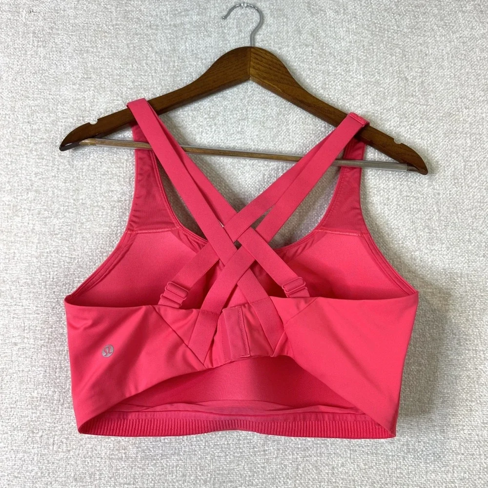 Lululemon Women's Energy Sports Bra High Support Lipgloss Pink Activewear 38DD
